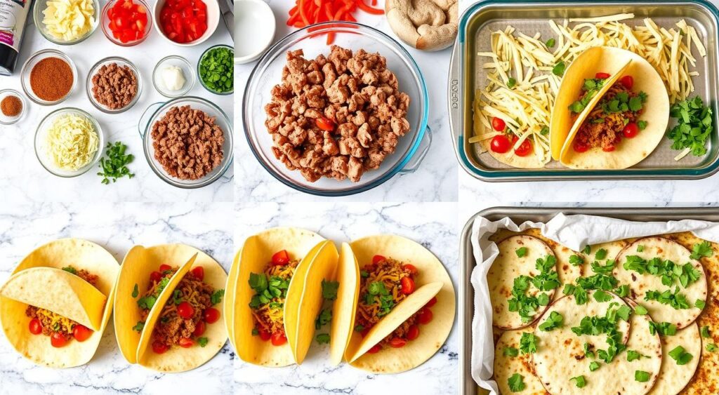 Baked Taco Preparation Steps Baked Taco Preparation Steps