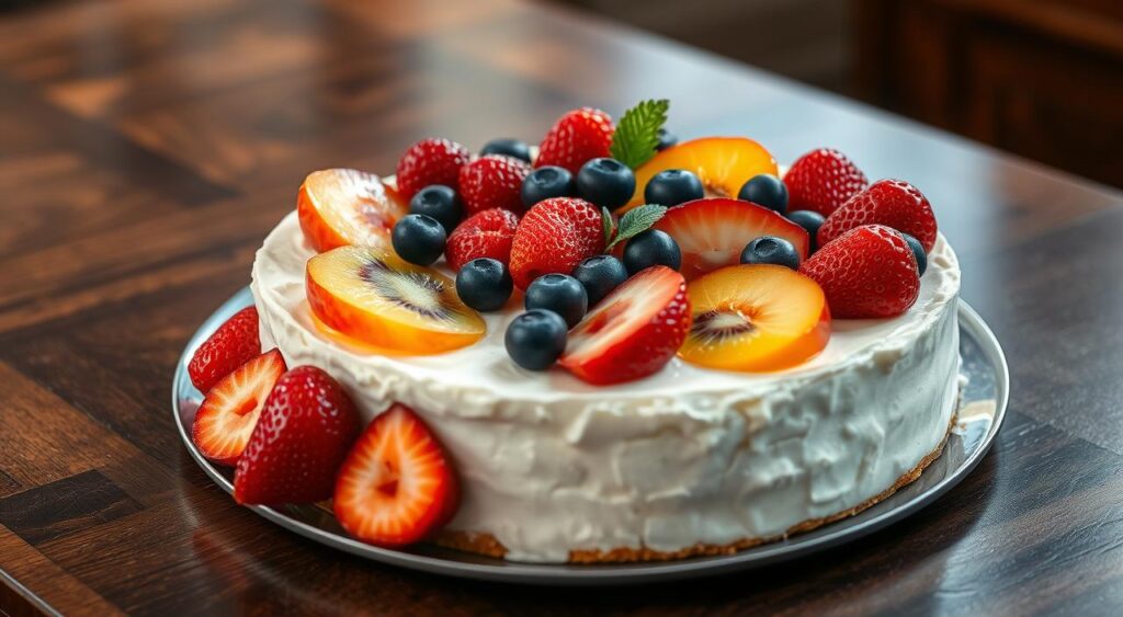 Fruit-Topped Cottage Cheese Cake Fruit-Topped Cottage Cheese Cake