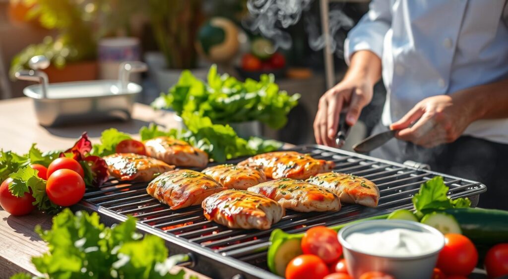 Grilled Chicken Salad Preparation Grilled Chicken Salad Preparation