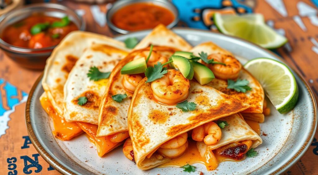 Spicy Shrimp Quesadilla Variation Spicy Shrimp Quesadilla Variation