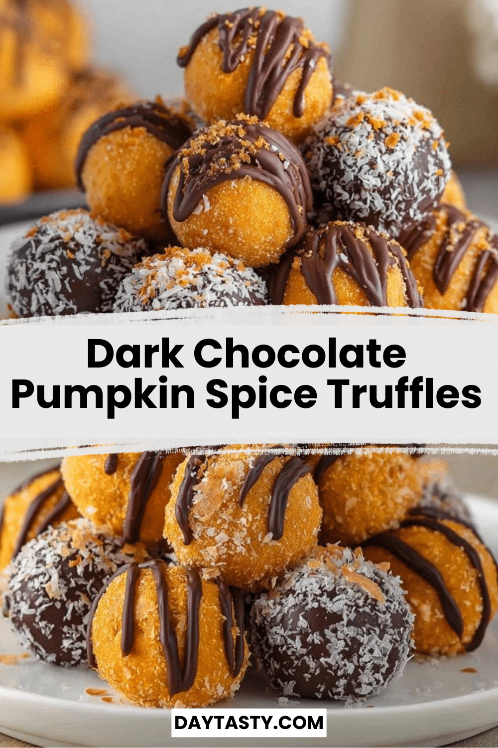 Dark Chocolate Pumpkin Spice Truffles