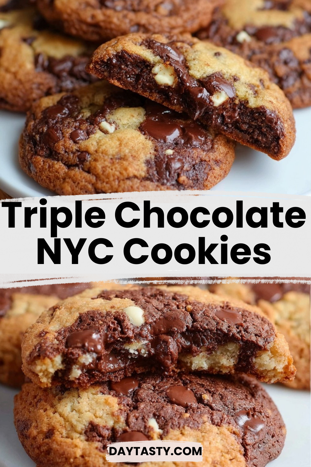 Triple Chocolate NYC Cookies

