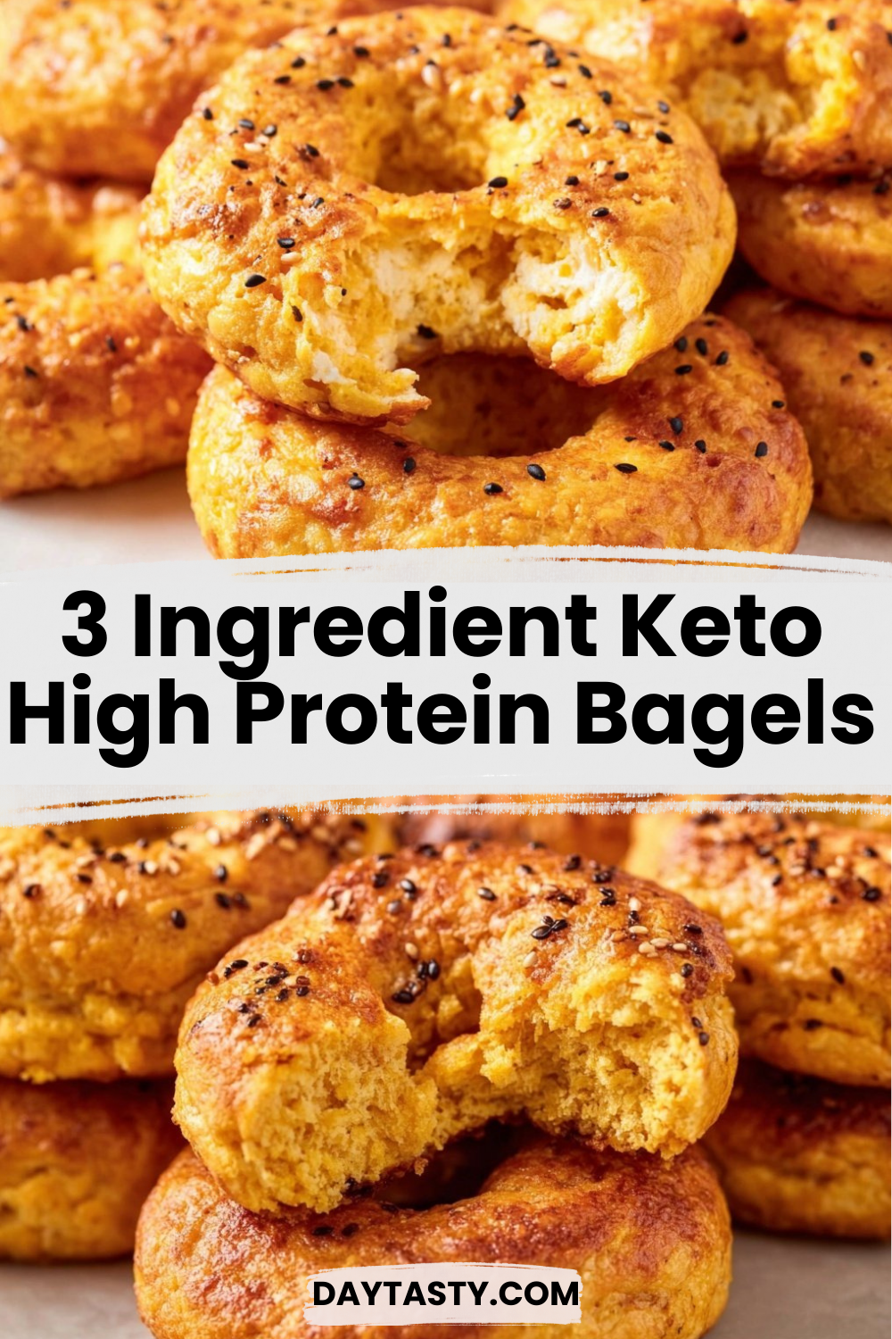 3 Ingredient Keto High Protein Bagels