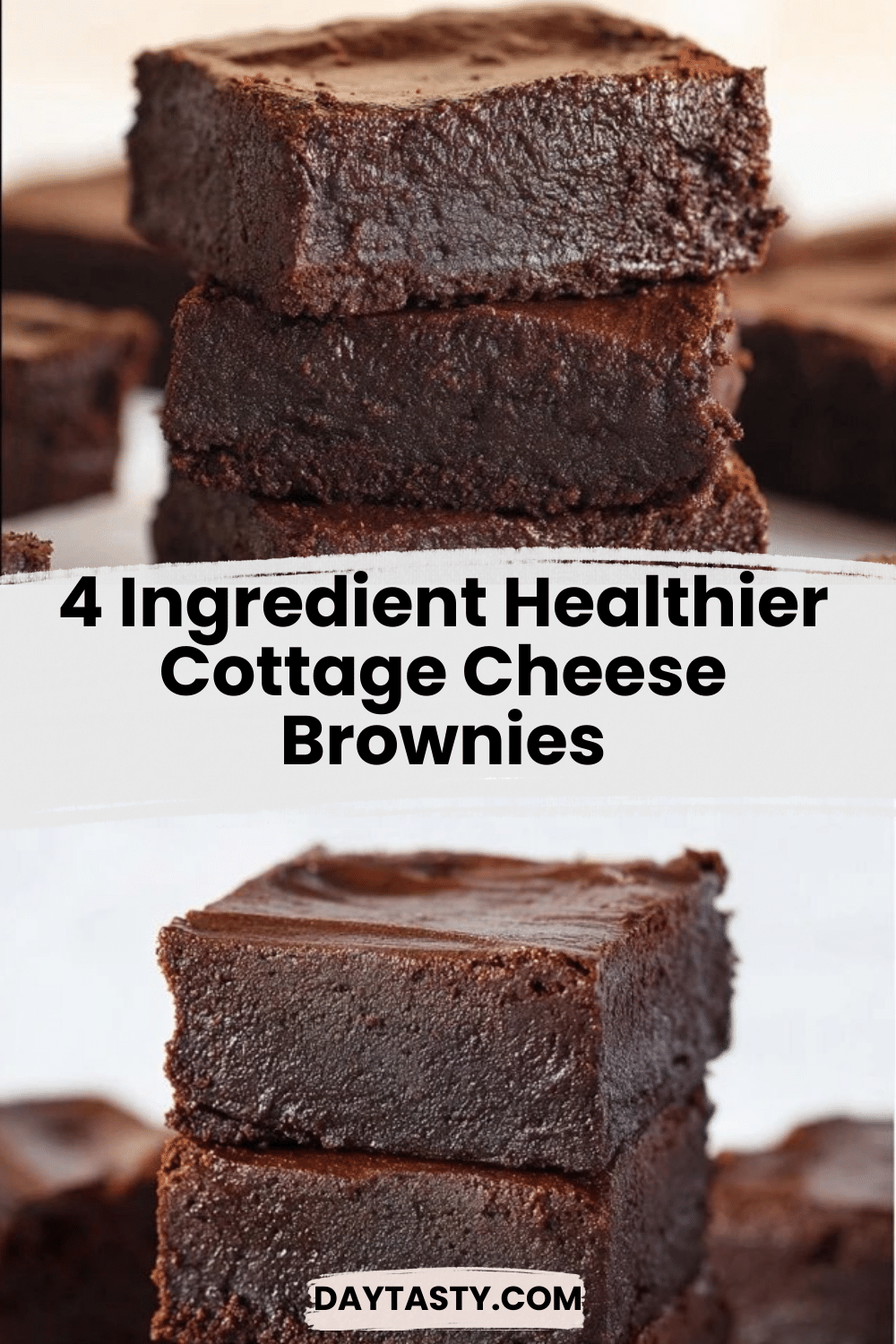 4 Ingredient Healthier Cottage Cheese Brownies