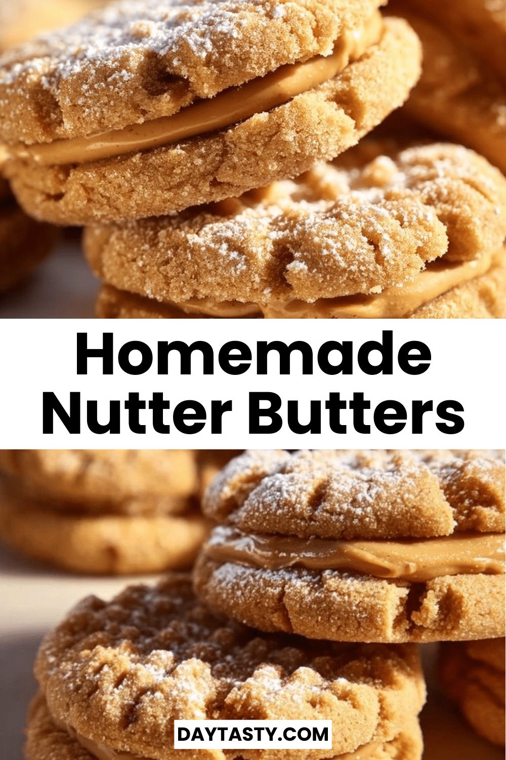 Homemade Nutter Butters with peanut butter filling and chocolate coating