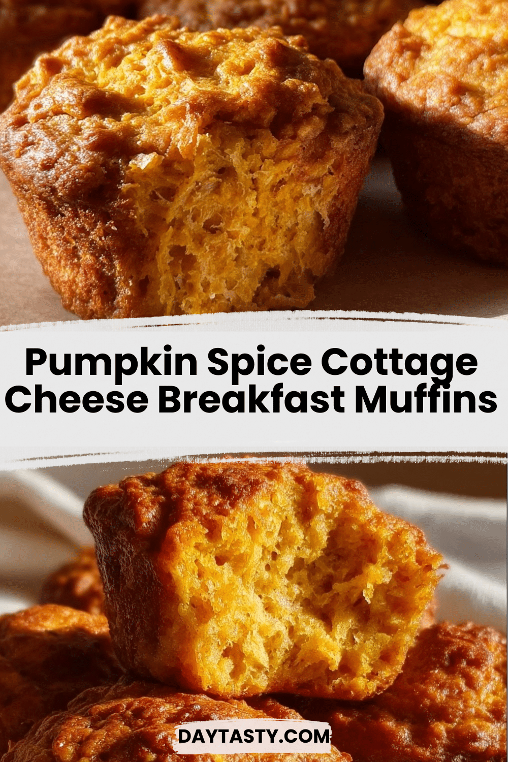 Pumpkin Spice Cottage Cheese Breakfast Muffins

