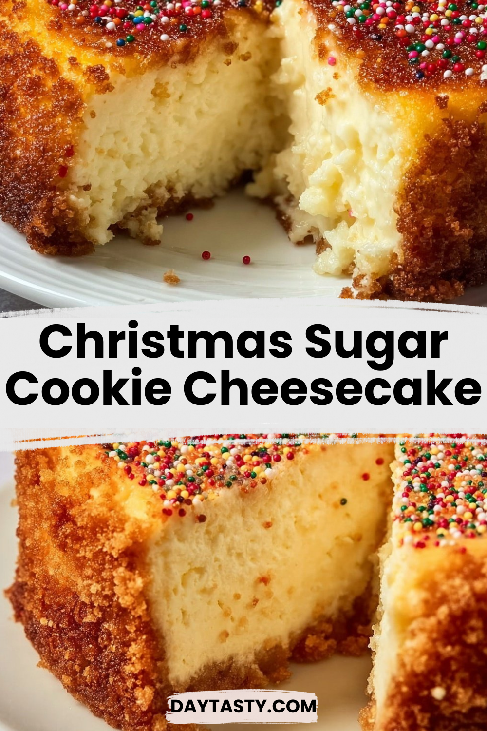 Christmas Sugar Cookie Cheesecake

