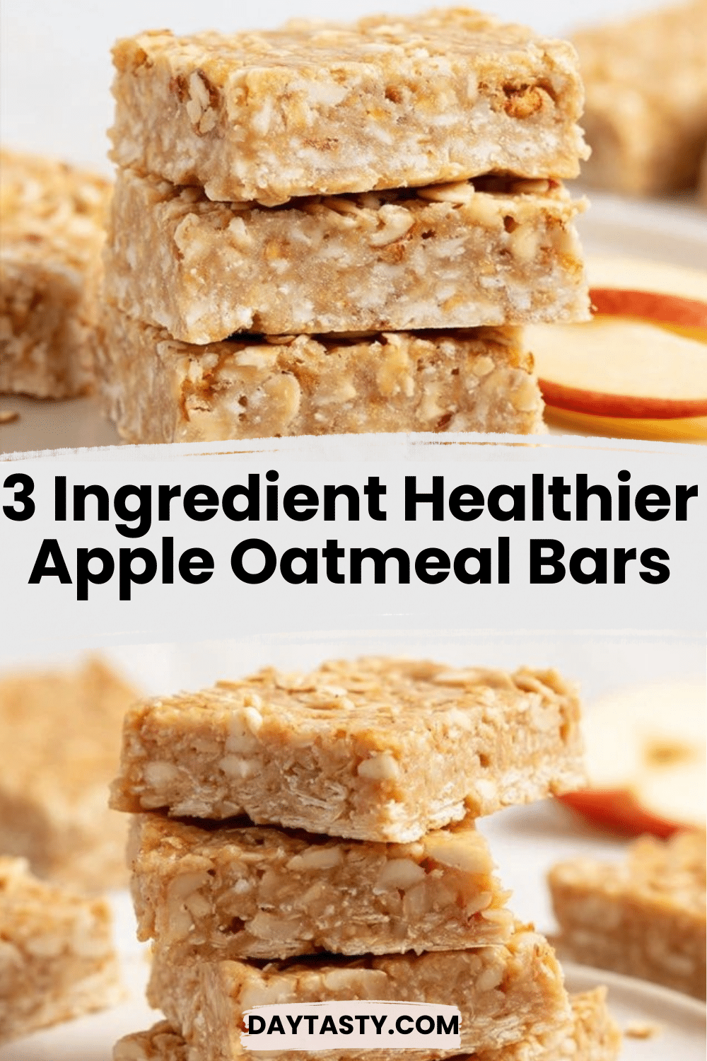 3 Ingredient Healthier Apple Oatmeal Bars