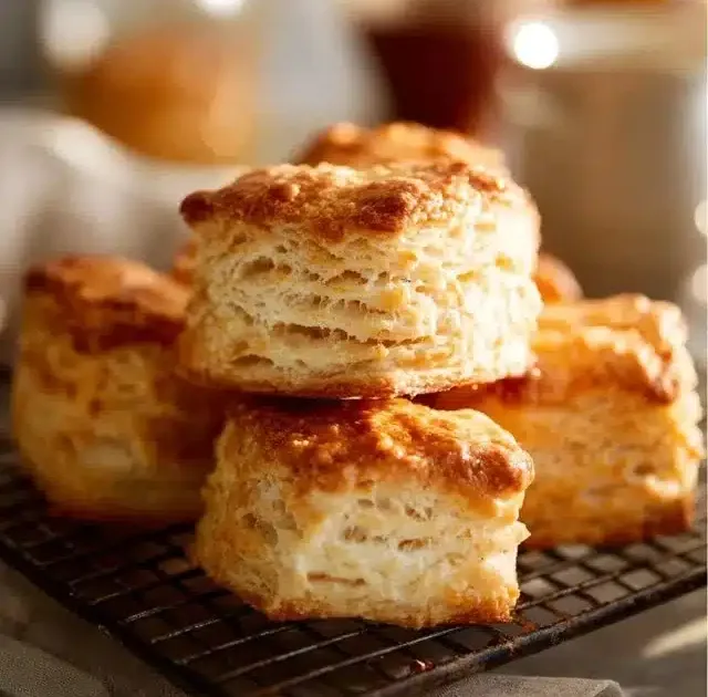 Fluffy 3 Ingredient Cottage Cheese Biscuits fresh out of the oven