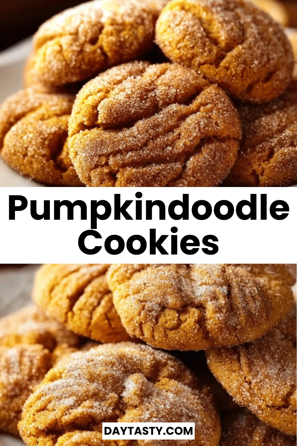 Freshly baked Pumpkindoodle Cookies with pumpkin spice flavor