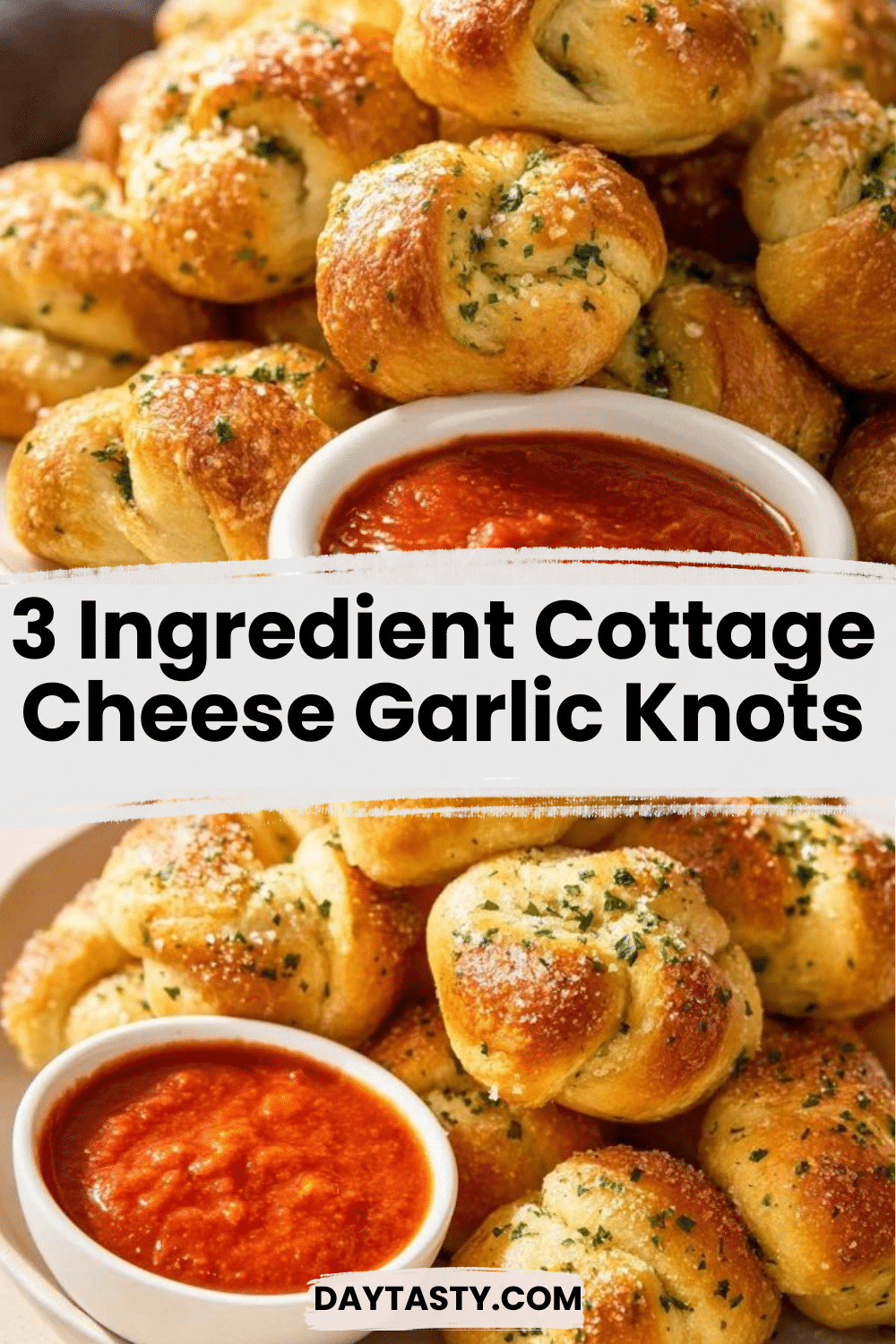 3 Ingredient Cottage Cheese Garlic Knots
