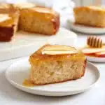 Delicious 4 ingredient apple cake freshly baked and ready to serve.