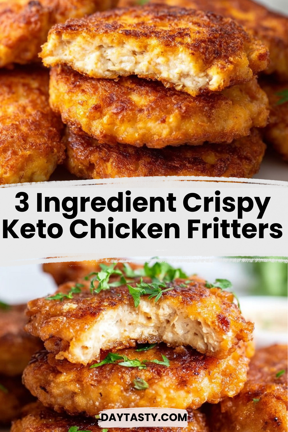 3 Ingredient Crispy Keto Chicken Fritters

