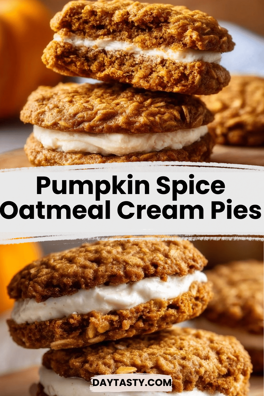 Pumpkin Spice Oatmeal Cream Pies

