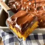 Delicious chocolate peanut butter oatmeal bars on a plate