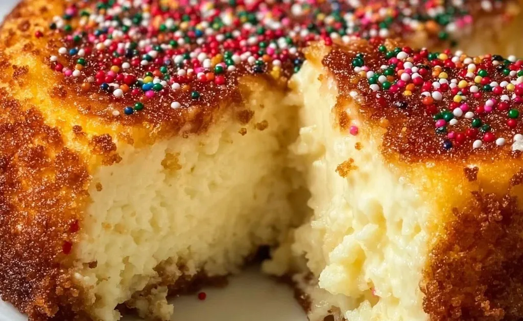 Christmas Sugar Cookie Cheesecake topped with festive decorations