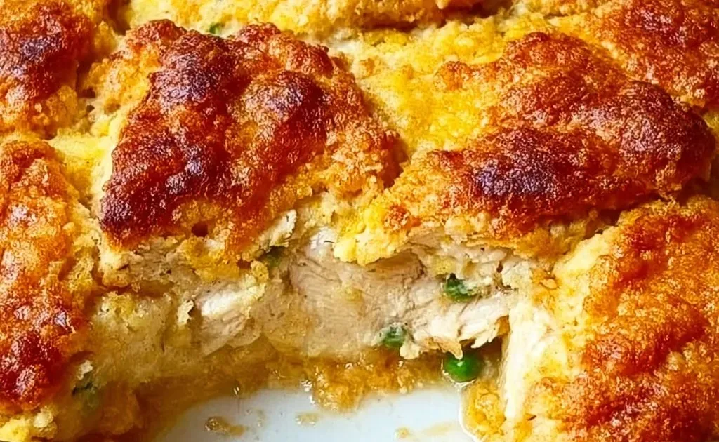 Delicious Chicken Cobbler by Matthew Bounds served in a rustic dish