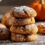 Delicious pumpkin-spice sugar cookies on a baking tray