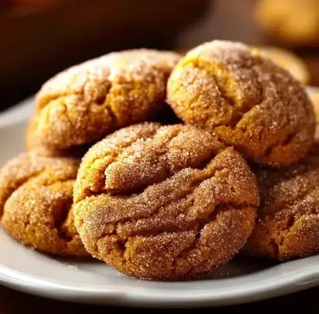 Freshly baked Pumpkindoodle Cookies with pumpkin spice flavor