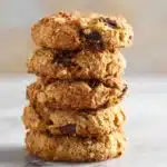 Sugar-free date ginger oatmeal cookies on a plate for a healthy snack