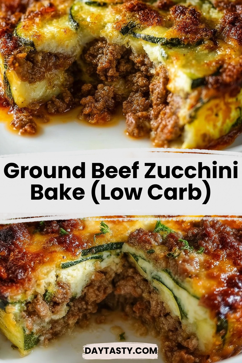 Ground Beef Zucchini Bake (Low Carb)

