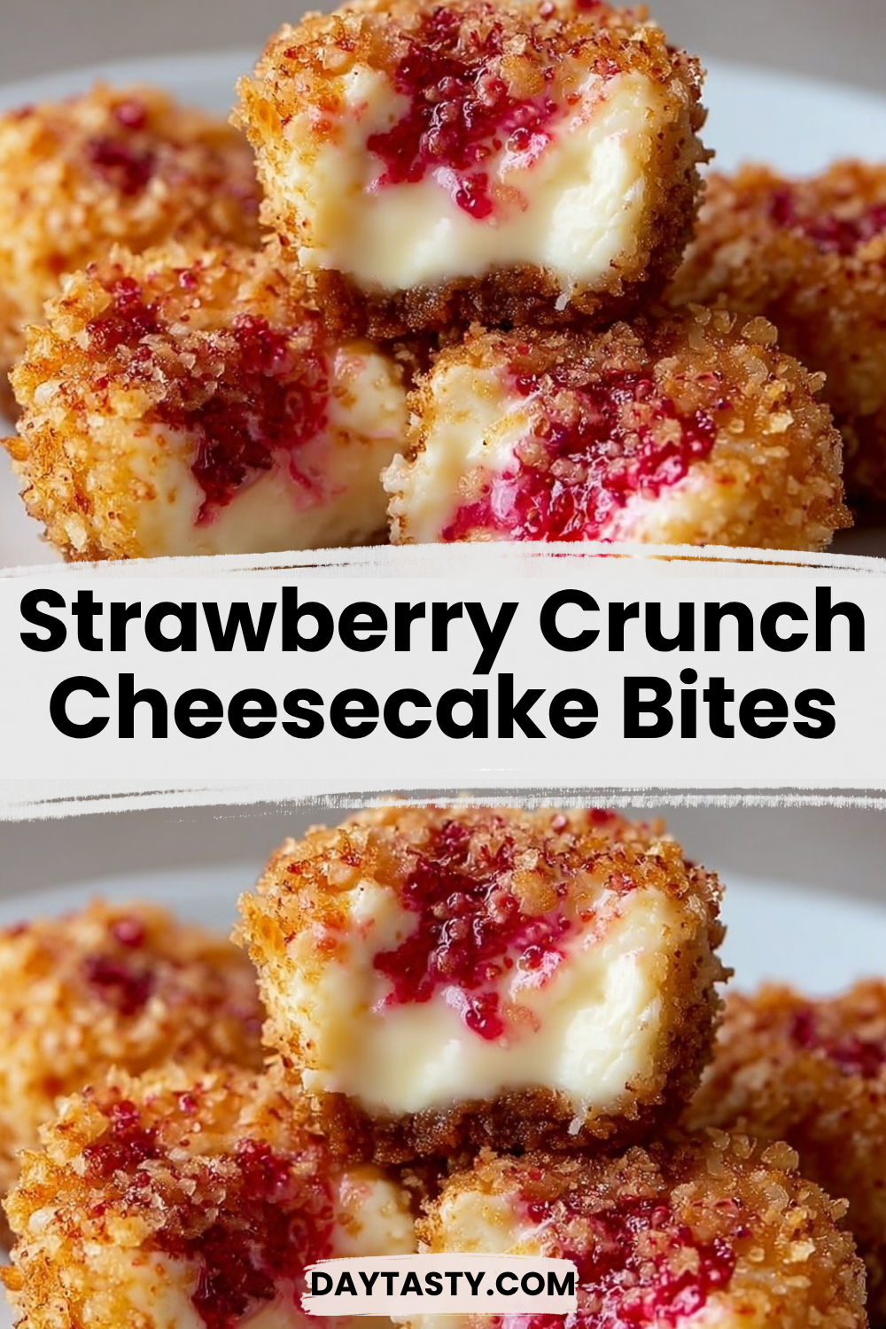 Strawberry Crunch Cheesecake Bites

