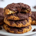 2 Ingredient Healthier Cottage Cheese Chocolate Cookies on a plate