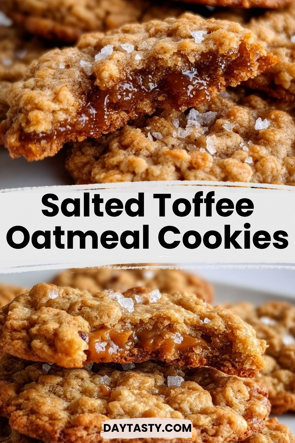 Salted Toffee Oatmeal Cookies

