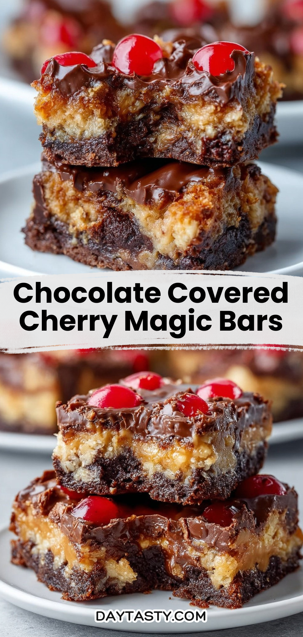 Chocolate Covered Cherry Magic Bars

