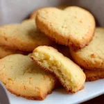 Three delicious 3-ingredient butter cookies on a plate