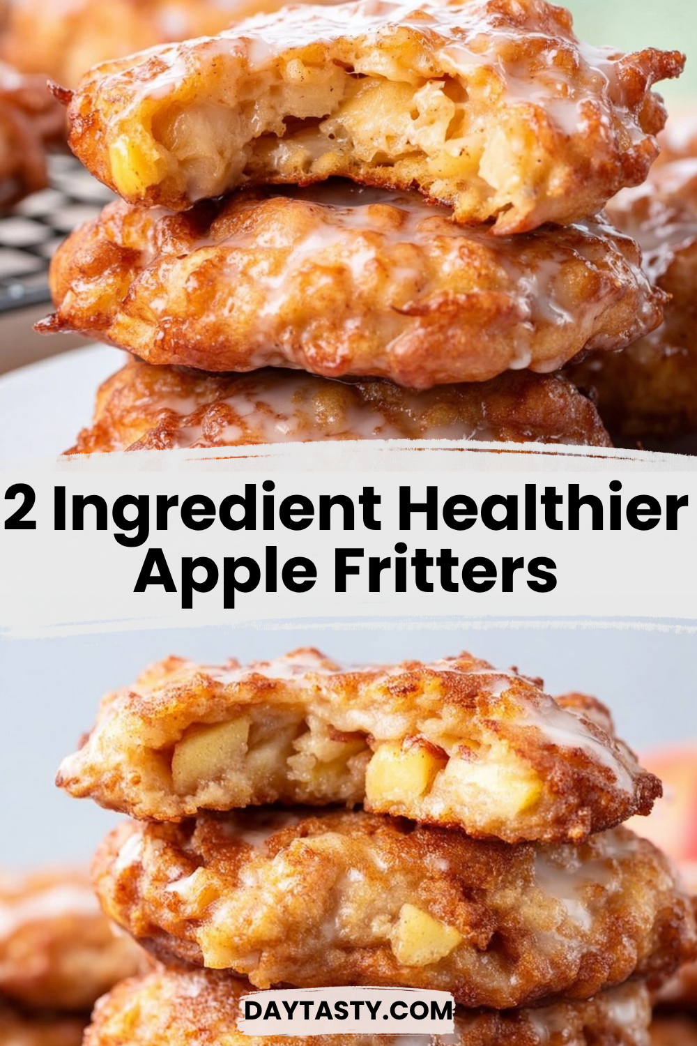 2 Ingredient Healthier Apple Fritters

