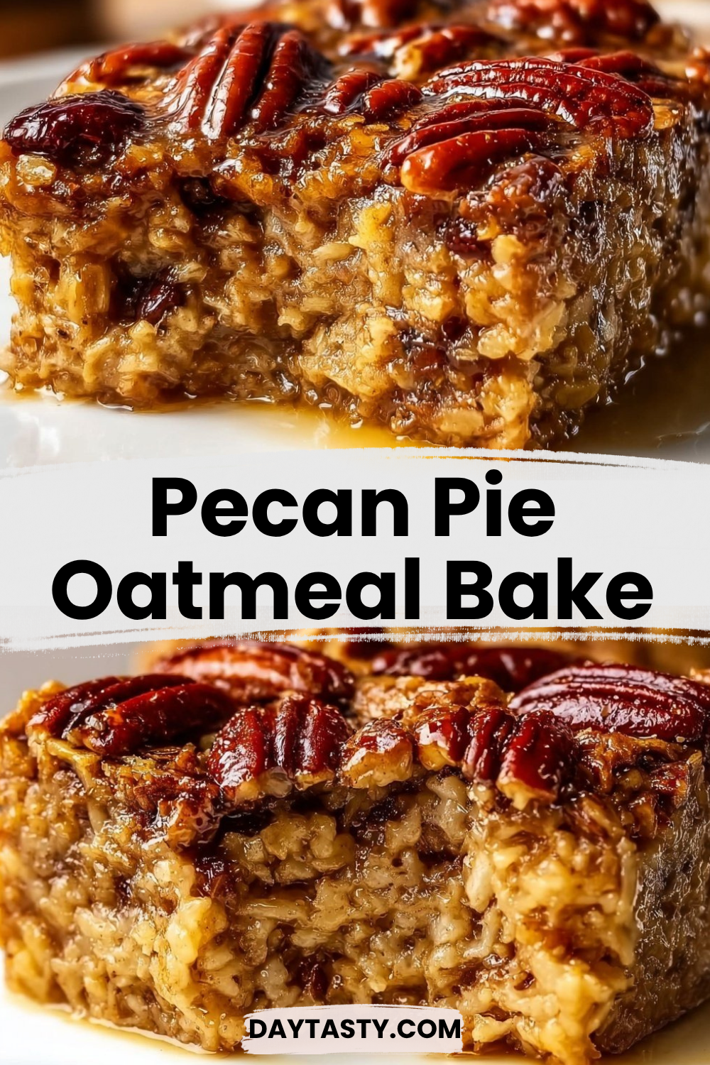 Pecan Pie Oatmeal Bake

