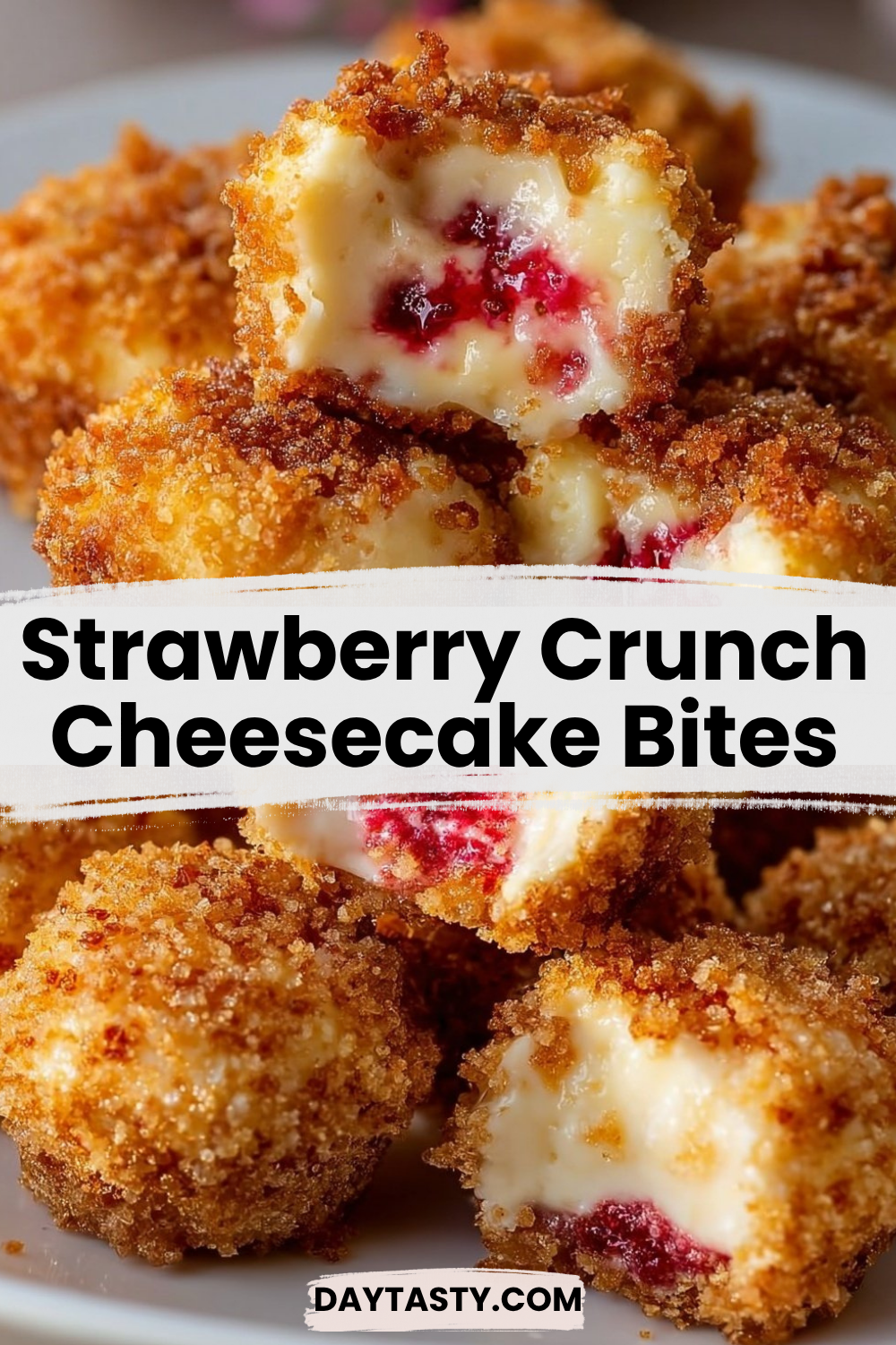 Strawberry Crunch Cheesecake Bites

