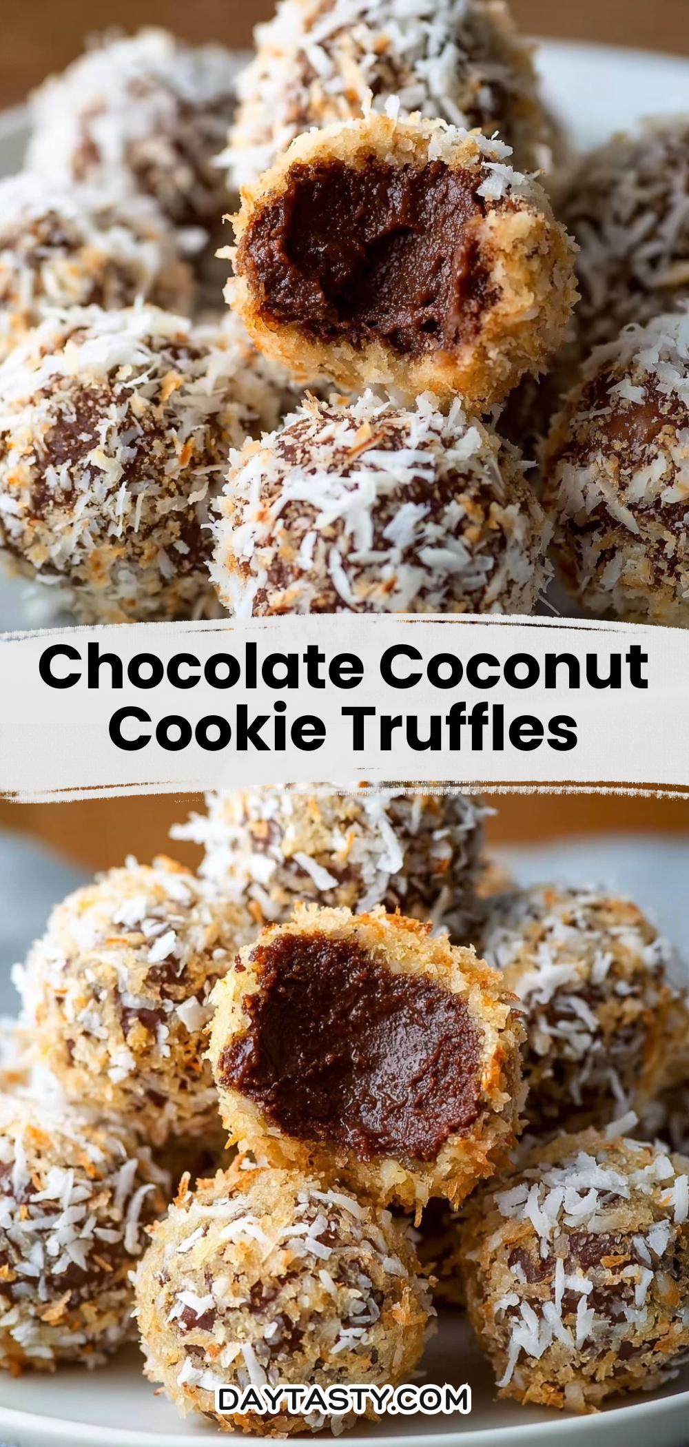Chocolate Coconut Cookie Truffles

