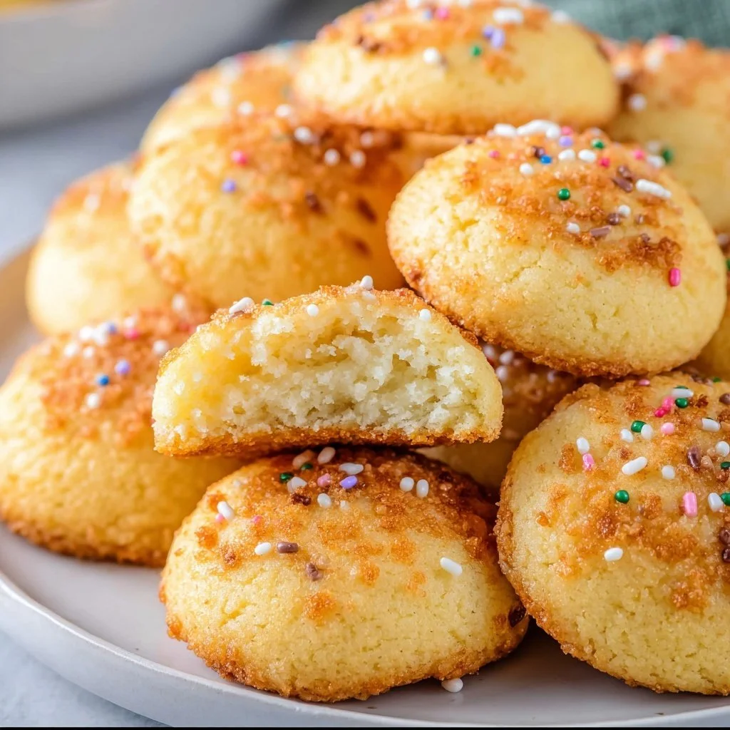 Delicious homemade anise cookies on a decorative plate