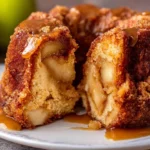 Deliciously moist Apple Bundt Cake topped with glaze and fresh apples