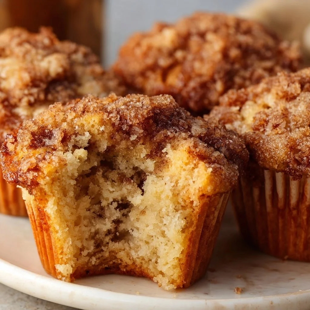 Delicious banana bread crumb muffins, perfect for breakfast or a snack