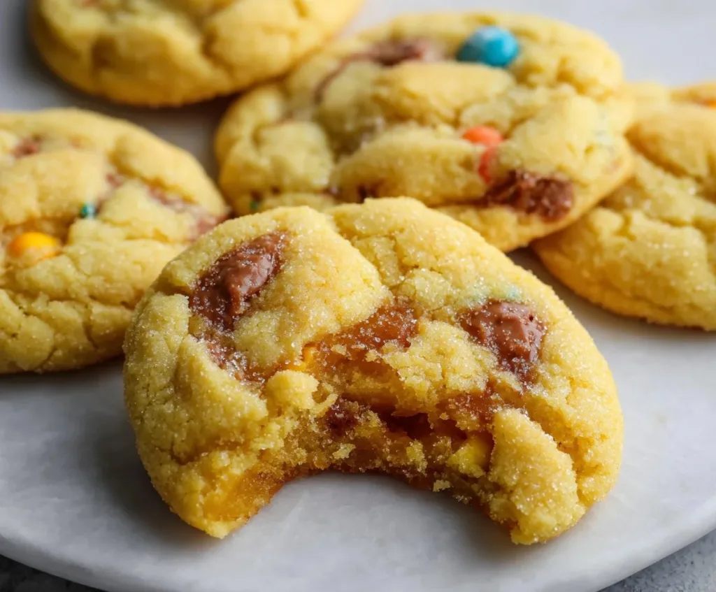 Delicious cake mix cookies displayed on a plate, ready to enjoy.