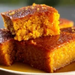 Delicious cinnamon honey butter sweet potato cornbread served warm