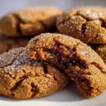 Delicious ginger molasses Christmas cookies on a festive plate