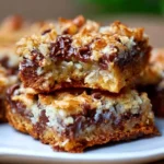 Delicious Hello Dolly Magic Cookie Bars with chocolate, coconut, and nuts
