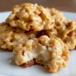 Delicious no-bake avalanche cookies with chocolate and peanut butter topping.