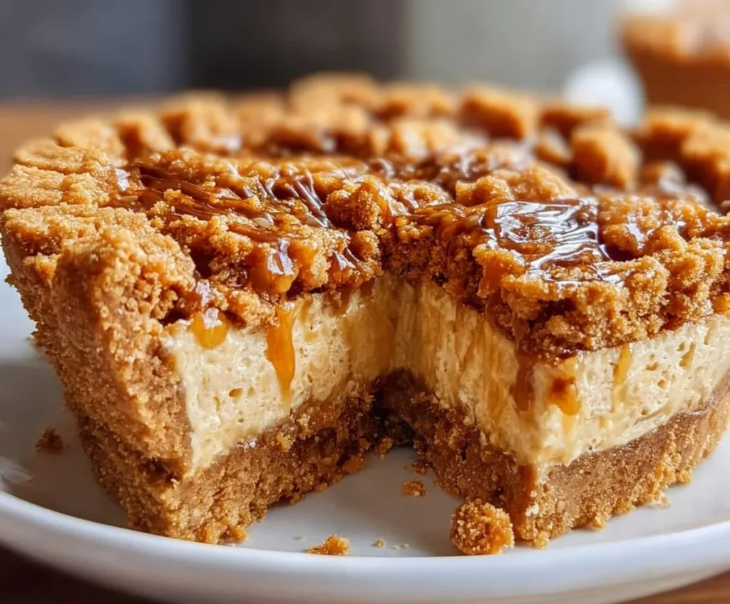 Delicious Nutter Butter Pie topped with whipped cream and chocolate drizzle
