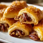 Delicious Pecan Pie Crescents on a decorative plate