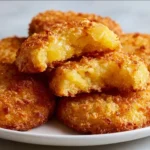 Freshly baked pineapple cookies on a cooling rack