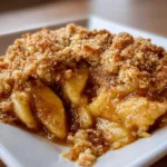Delicious homemade Apple Crisp with warm apples and a crunchy oat topping