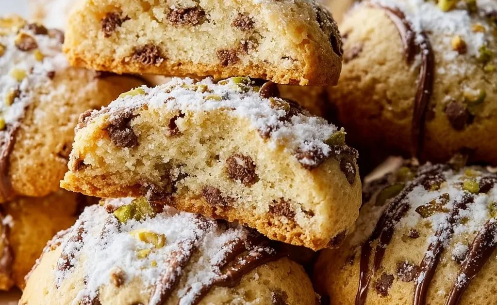 Delicious homemade cannoli cookies with creamy filling and powdered sugar topping