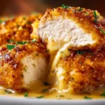 Delicious Chicken Monterey Jack Cheese dish topped with creamy cheese