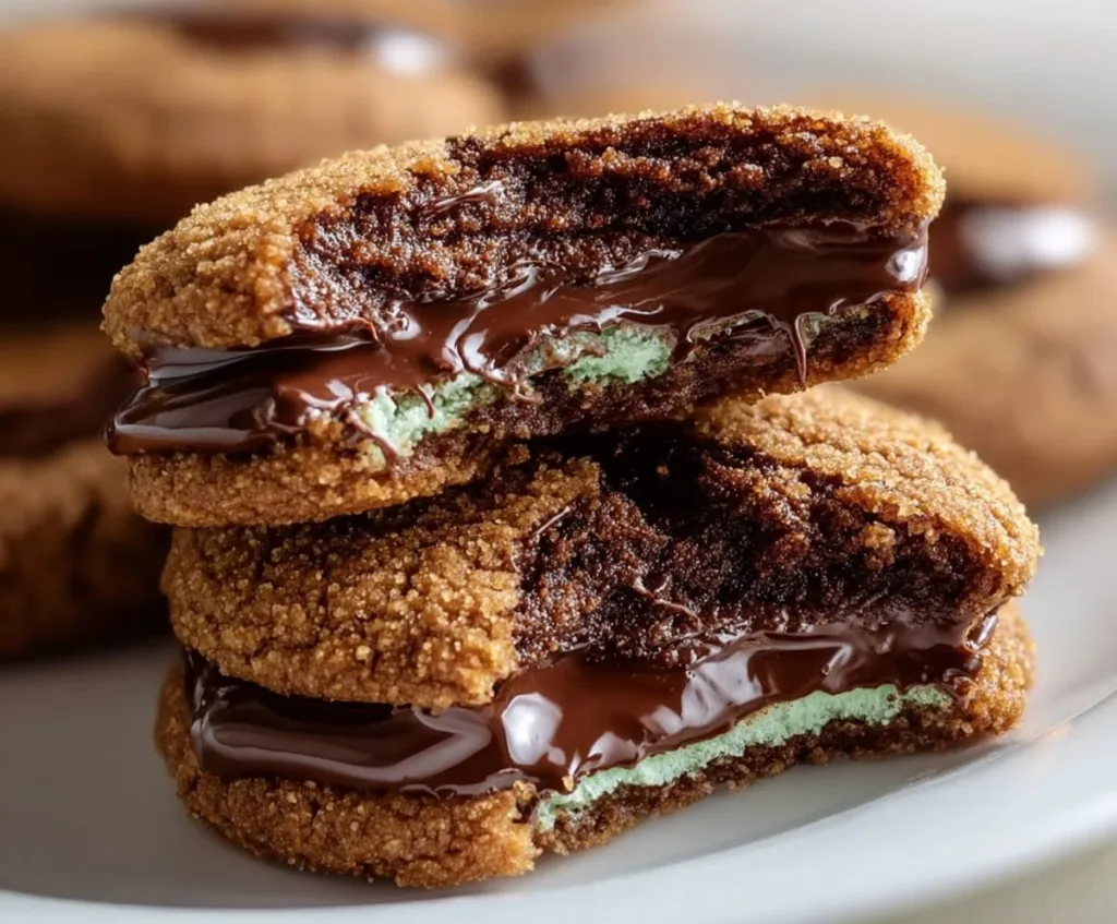 Delicious homemade Chocolate Mint Cookies with chocolate and mint flavor