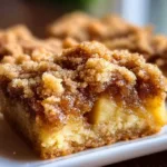 Delicious grandma's homemade apple crumb bars on a plate